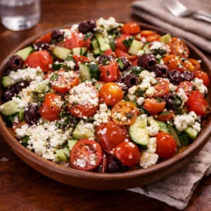 Watermelon Feta Basil Salad